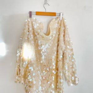 Lambswool cream sweater [ L ] Moda International